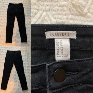 Forever 21 Black Faded Skinny Jeans